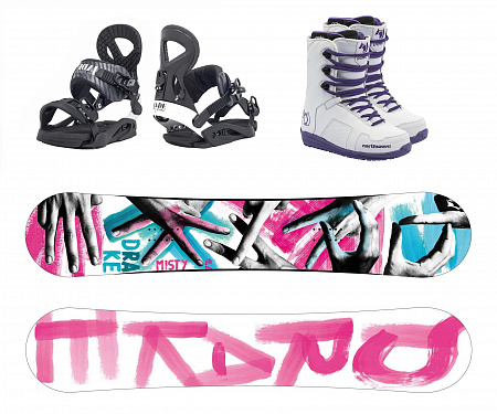 Комплит сноуборд MISTY + крепления JADE + ботинки DIME WMN'S